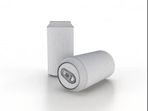 beverage can 400 ml low-poly 3D Model