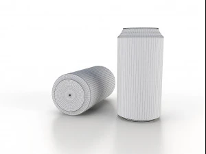 beverage can 400 ml low-poly 3D Model