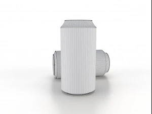 beverage can 400 ml low-poly 3D Model
