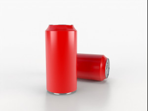 beverage can 400 ml low-poly Model 3D
