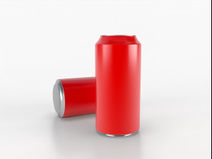 beverage can 400 ml low-poly Model 3D