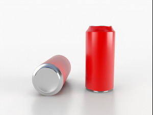 beverage can 400 ml low-poly Model 3D