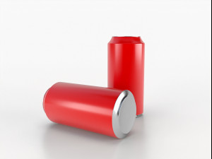 beverage can 400 ml low-poly Model 3D