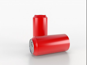 beverage can 400 ml low-poly Model 3D