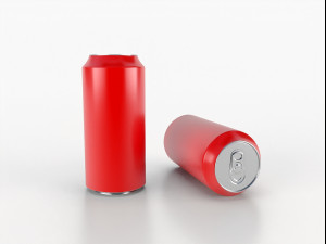 beverage can 400 ml low-poly Model 3D