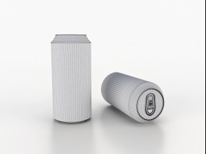 beverage can 400 ml low-poly Model 3D