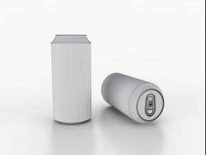 beverage can 400 ml low-poly 3D Model