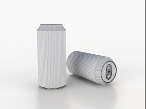 beverage can 400 ml low-poly Model 3D
