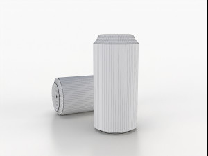 beverage can 400 ml low-poly Model 3D