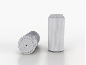 beverage can 400 ml low-poly Model 3D