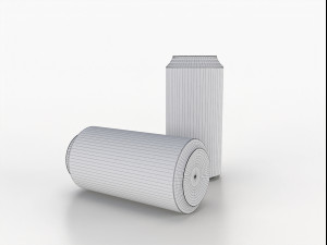 beverage can 400 ml low-poly Model 3D