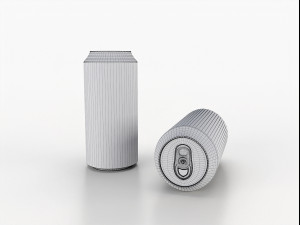 beverage can 400 ml low-poly Model 3D