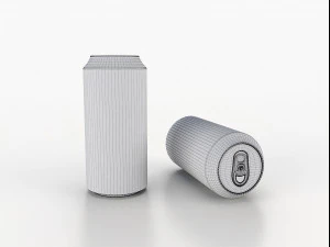 beverage can 400 ml low-poly 3D Model