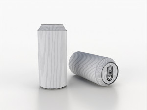 beverage can 400 ml low-poly Model 3D