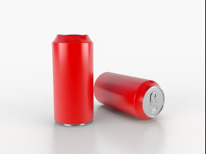 beverage can 500 ml low-poly 3D 모델