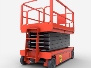 scissor lift platform - pbr 3Dモデル