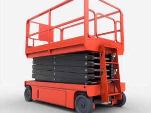 scissor lift platform - pbr 3D Model