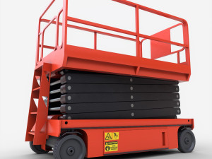 scissor lift platform - pbr 3D Model