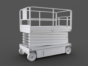 scissor lift platform - pbr 3D Model