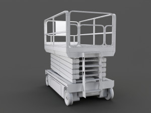 scissor lift platform - pbr 3D Model