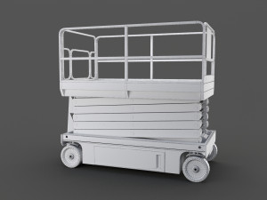 scissor lift platform - pbr 3D Model