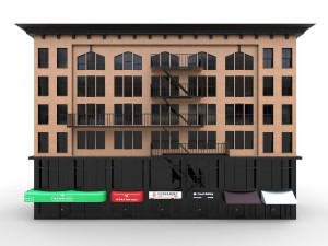 nyc building 2- pbr low-poly 3Dモデル