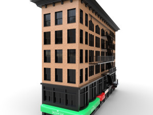 nyc building 2- pbr low-poly 3Dモデル