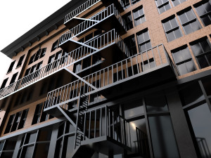 nyc building 2- pbr low-poly 3Dモデル