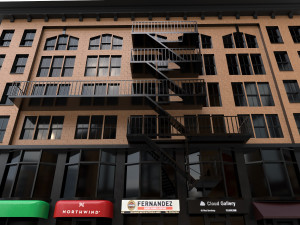 nyc building 2- pbr low-poly 3Dモデル