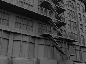 nyc building 2- pbr low-poly 3Dモデル