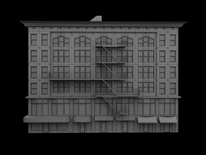 nyc building 2- pbr low-poly 3Dモデル