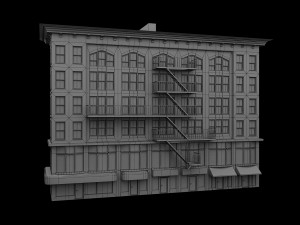 nyc building 2- pbr low-poly 3Dモデル