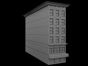 nyc building 2- pbr low-poly 3Dモデル