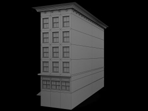 nyc building 2- pbr low-poly 3Dモデル