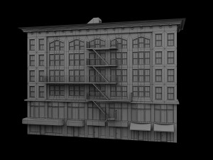 nyc building 2- pbr low-poly 3Dモデル