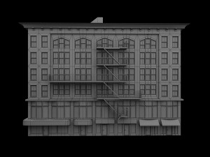 nyc building 2- pbr low-poly 3Dモデル