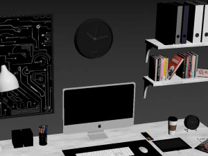 ikea office workplace 2 3D Model