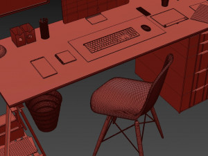 ikea office workplace 2 3D Модель