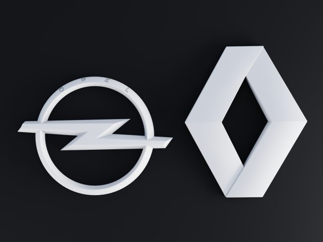 opel - renault - logos Modello 3D .c4d .max .obj .3ds .fbx .stl .blend 