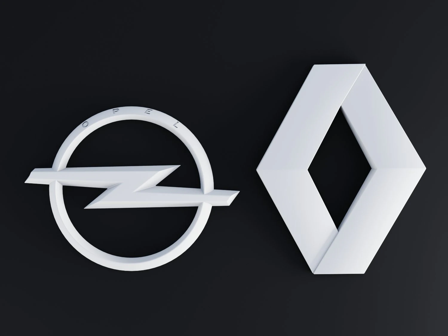 opel - renault - logos 3D Model .c4d .max .obj .3ds .fbx .stl .blend 