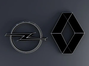 opel - renault - logos 3D Model
