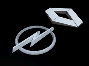opel - renault - logos Modello 3D