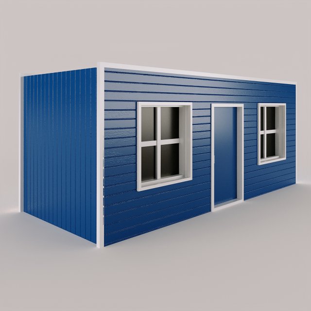 portacabin low-poly Modelo 3D .c4d .max .obj .3ds .fbx .stl .blend 
