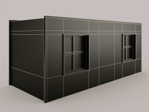 portacabin low-poly Modelo 3D