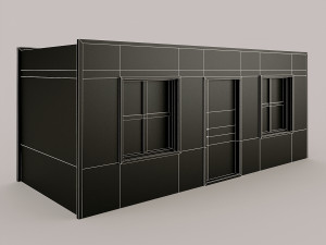 portacabin low-poly Modelo 3D