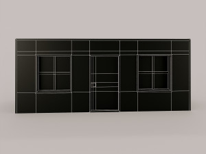 portacabin low-poly Modelo 3D