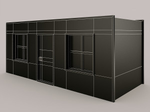 portacabin low-poly Modelo 3D