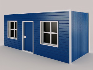 portacabin low-poly Modelo 3D