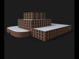 universit&agrave; low-poly Modello 3D