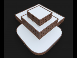 university low-poly 3Dモデル